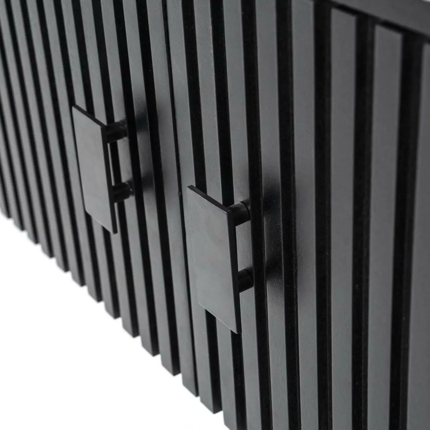 TV-meubel Remi Mangohout en Metaal 170cm - Zwart - Loft24.nl