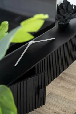 TV-meubel Remi Mangohout en Metaal 170cm - Zwart - Loft24.nl