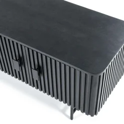 TV-meubel Remi Mangohout en Metaal 170cm - Zwart - Loft24.nl