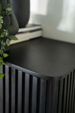 TV-meubel Remi Mangohout en Metaal 250 cm - Zwart - Loft24.nl