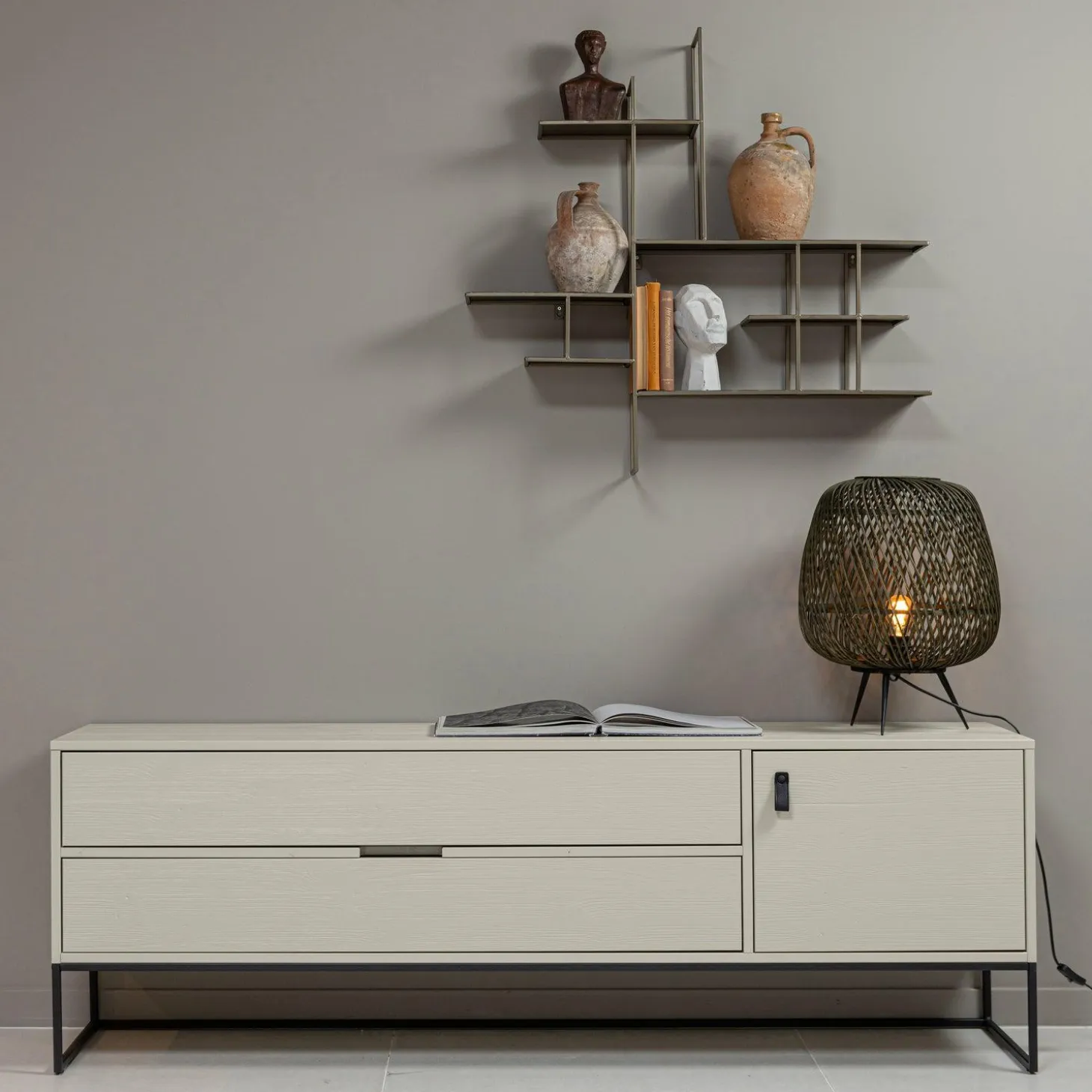 TV-meubel Silas Grenen 180cm - Dust - Loft24.nl