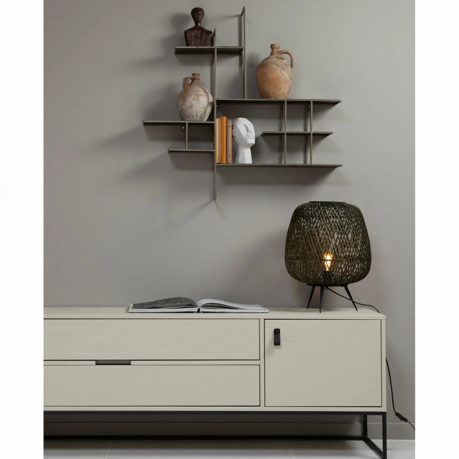 TV-meubel Silas Grenen 180cm - Dust - Loft24.nl