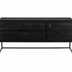 TV-meubel Silas Grenen 120cm - Zwart - Loft24.nl