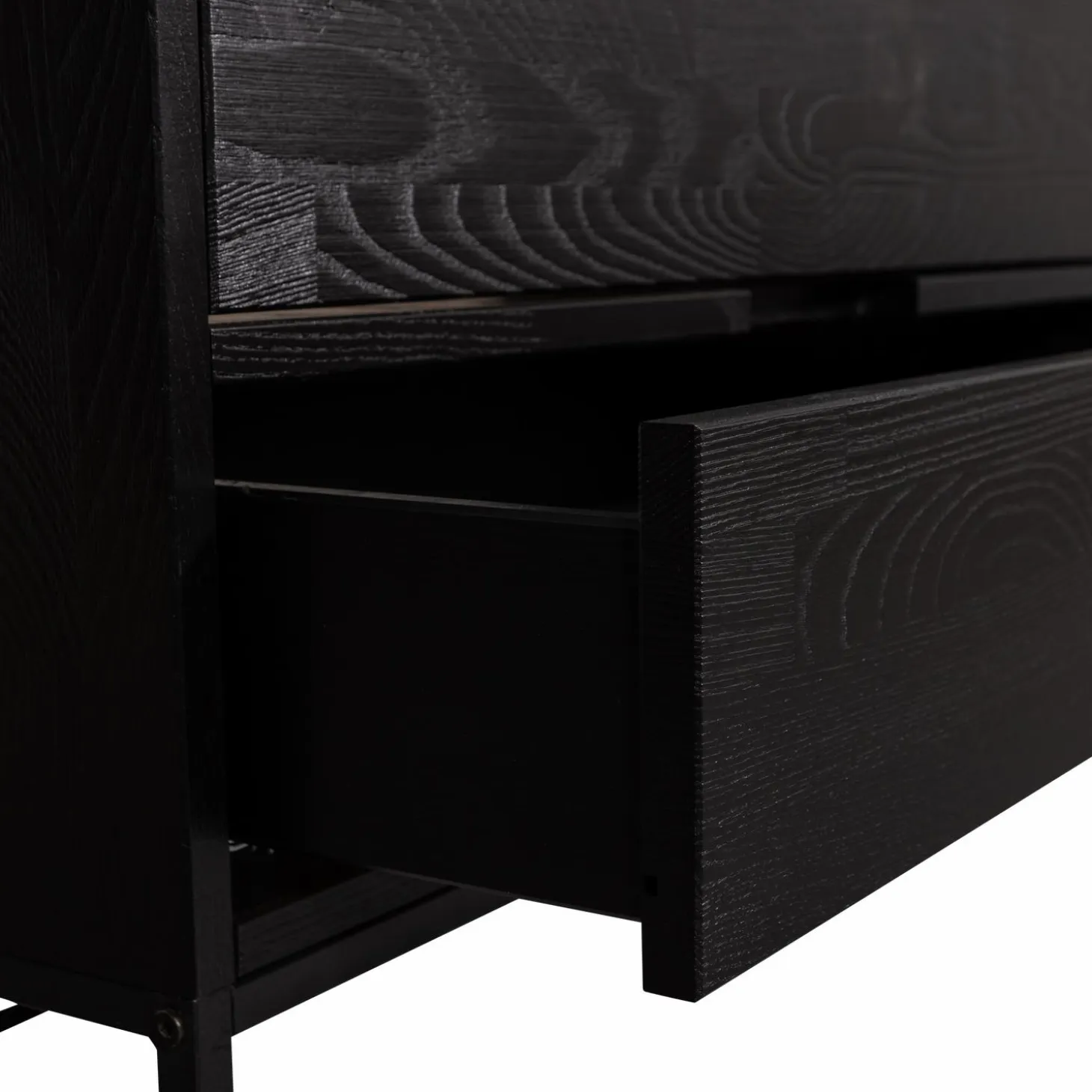 TV-meubel Silas Grenen 120cm - Zwart - Loft24.nl