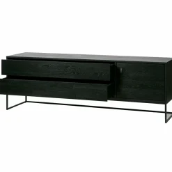 TV-meubel Silas Grenen 180cm - Zwart - Loft24.nl