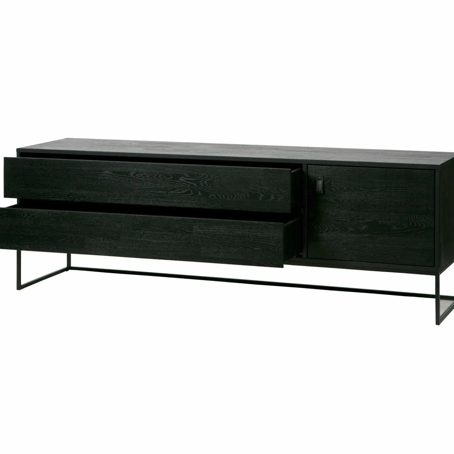 TV-meubel Silas Grenen 180cm - Zwart - Loft24.nl