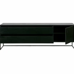 TV-meubel Silas Grenen 180cm - Zwart - Loft24.nl