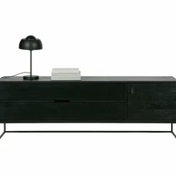 TV-meubel Silas Grenen 180cm - Zwart - Loft24.nl
