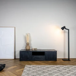 TV-meubel Tenna Zwart - 150 cm - Loft24.nl