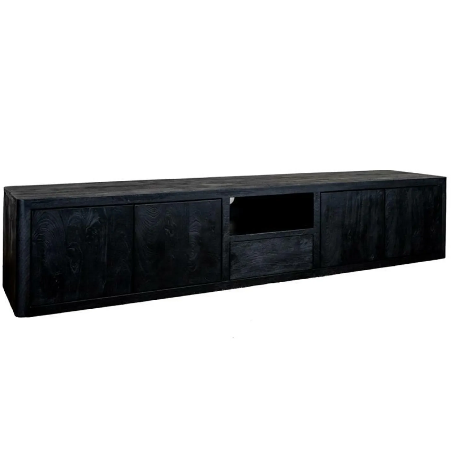 TV-meubel Tenna Zwart - 200 cm - Loft24.nl