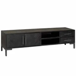 TV-meubel Ziano Visgraat 185 cm - Zwart - Loft24.nl