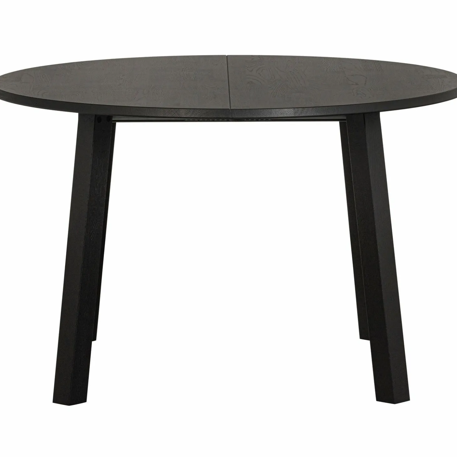 Uitschuifbare Ronde Eettafel Lange Jan Eiken, 120-200 x 120cm, kleur blacknight - Loft24.nl
