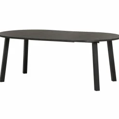 Uitschuifbare Ronde Eettafel Lange Jan Eiken, 120-200 x 120cm, kleur blacknight - Loft24.nl