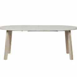 Uitschuifbare Ronde Eettafel Lange Jan 120 x 120-200cm, kleur Eiken - Loft24.nl