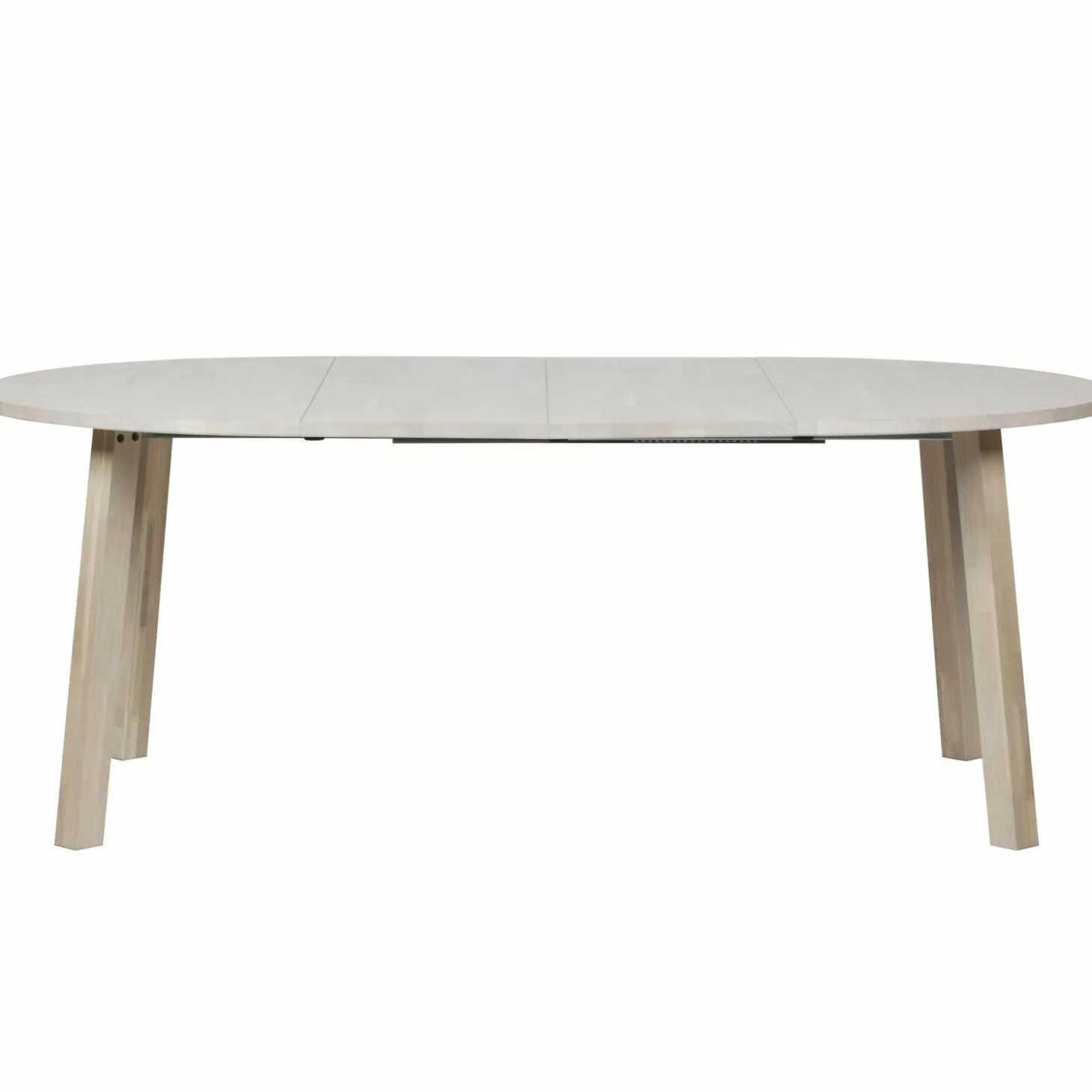 Uitschuifbare Ronde Eettafel Lange Jan 120 x 120-200cm, kleur Eiken - Loft24.nl