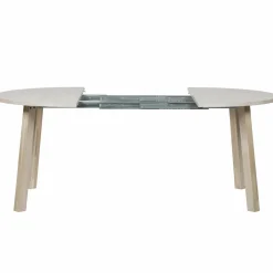 Uitschuifbare Ronde Eettafel Lange Jan 120 x 120-200cm, kleur Eiken - Loft24.nl