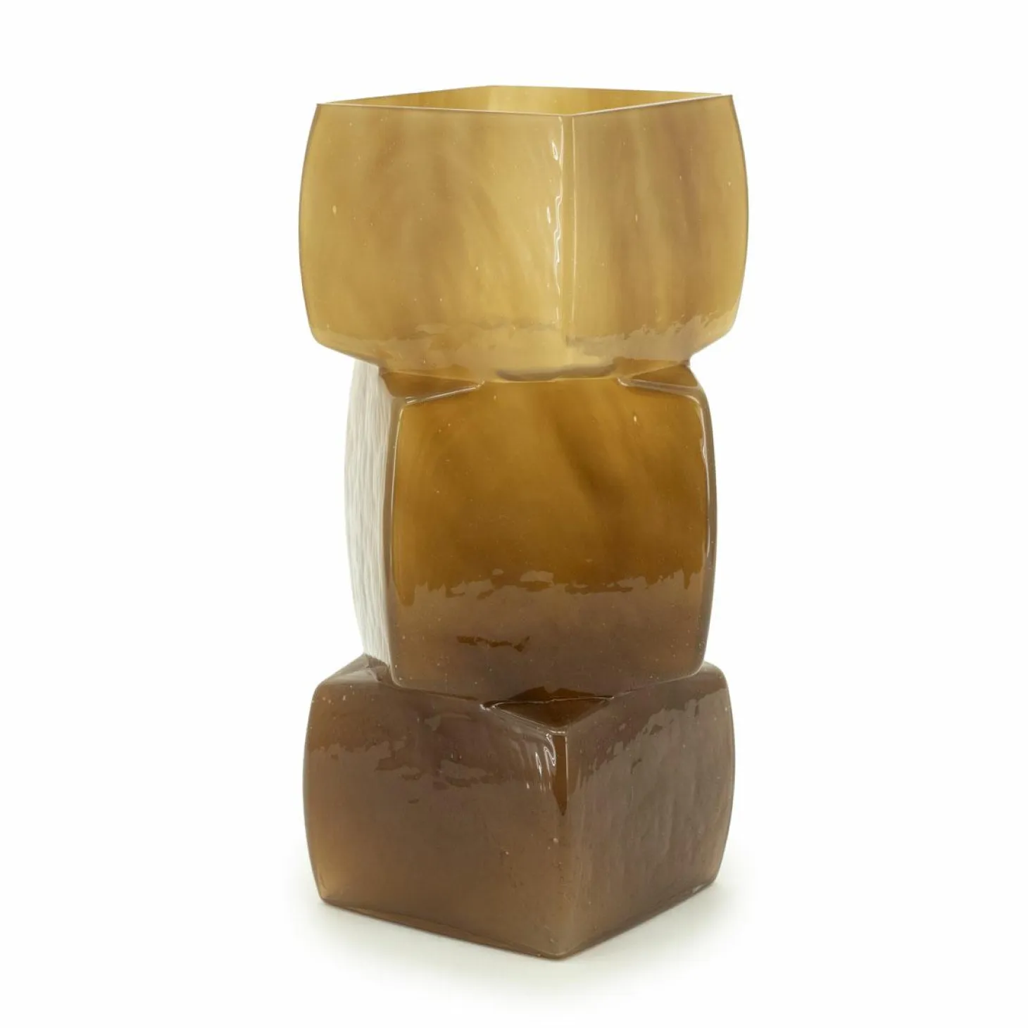 Vaas Batu Mondgeblazen glas - Mosterdgeel - Loft24.nl