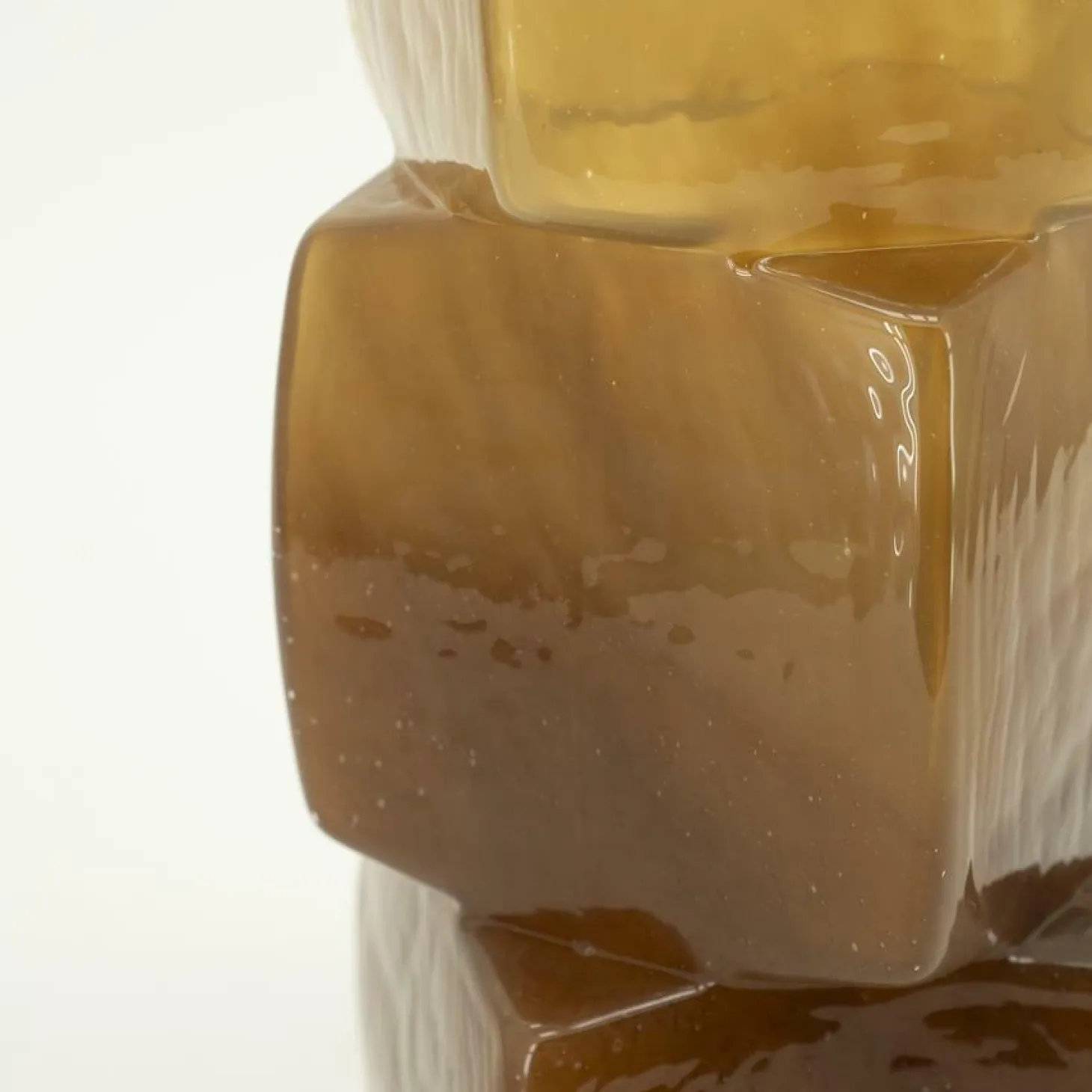 Vaas Batu Mondgeblazen glas - Mosterdgeel - Loft24.nl