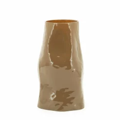 Vaas Boyna Glas 30cm hoog - Bruin - Loft24.nl