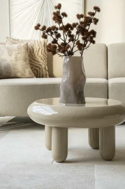 Vaas Boyna Glas 30cm hoog - Taupe - Loft24.nl