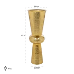 Vaas Carice 86cm hoog kleur Goud - Loft24.nl