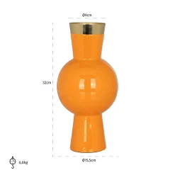 Vaas Clem 30cm hoog kleur Oranje - Loft24.nl