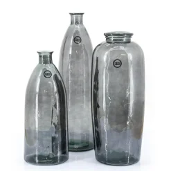 Vaas Dali Glas 26 x 63 cm Grijs - Loft24.nl