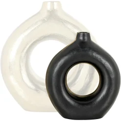 Vaas Felice 22cm hoog kleur Zwart - Loft24.nl