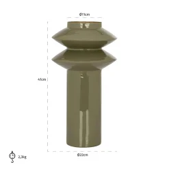 Vaas Flora 41cm hoog kleur Groen - Loft24.nl