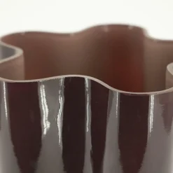 Vaas Flori Glas 30cm hoog - Plum - Loft24.nl