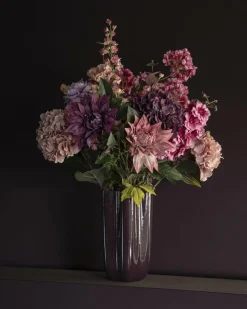 Vaas Flori Glas 30cm hoog - Plum - Loft24.nl