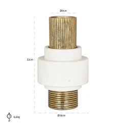 Vaas Kai 32cm kleur Shiny Brass - Loft24.nl