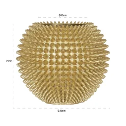 Vaas Kyona 21cm hoog kleur Goud - Loft24.nl