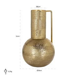 Vaas Leia 31cm hoog kleur Goud - Loft24.nl