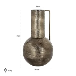 Vaas Leia 37cm hoog kleur Rookzwart - Loft24.nl