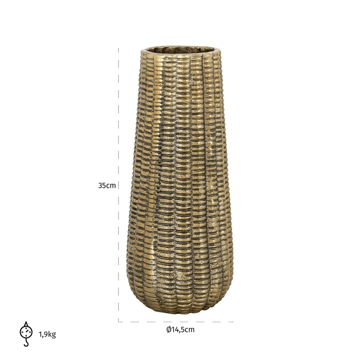 Vaas Loran kleur Goud - Loft24.nl