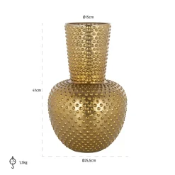 Vaas Nola 41cm hoog kleur Goud - Loft24.nl