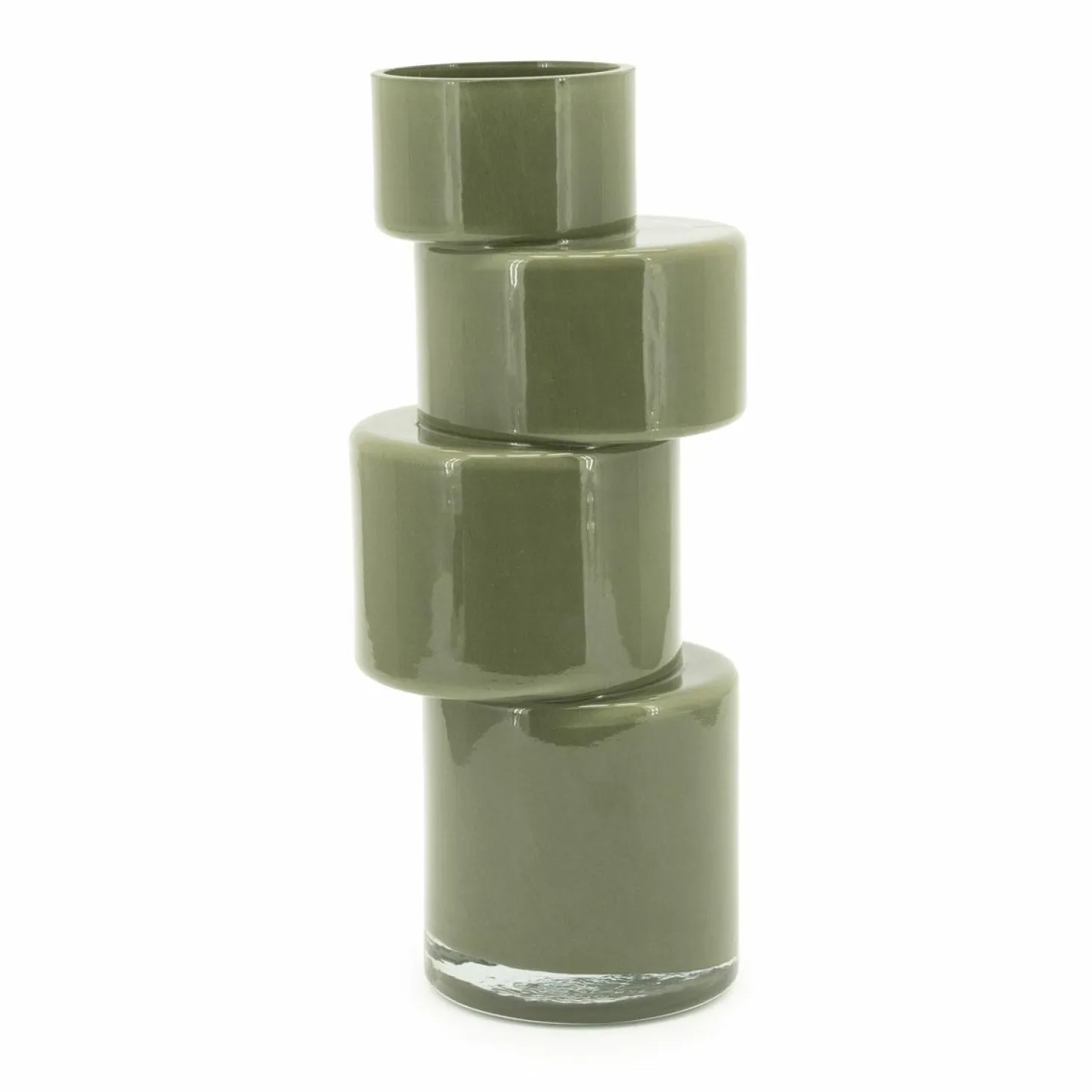 Vaas Pila Glas 35cm hoog - Moss groen - Loft24.nl