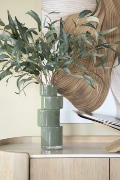 Vaas Pila Glas 35cm hoog - Moss groen - Loft24.nl