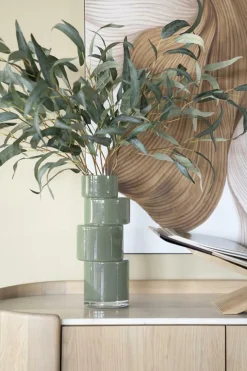 Vaas Pila Glas 35cm hoog - Moss groen - Loft24.nl