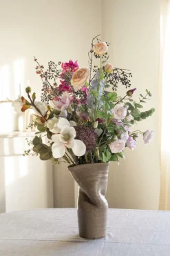 Vaas Songa Aardewerk 36cm hoog - Bruin - Loft24.nl