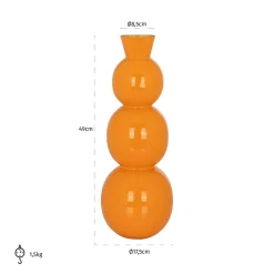 Vaas Sorrel 48cm hoog kleur Oranje - Loft24.nl