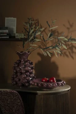 Vaas Viro Geglazuurd aardewerk - Burgundy - Loft24.nl