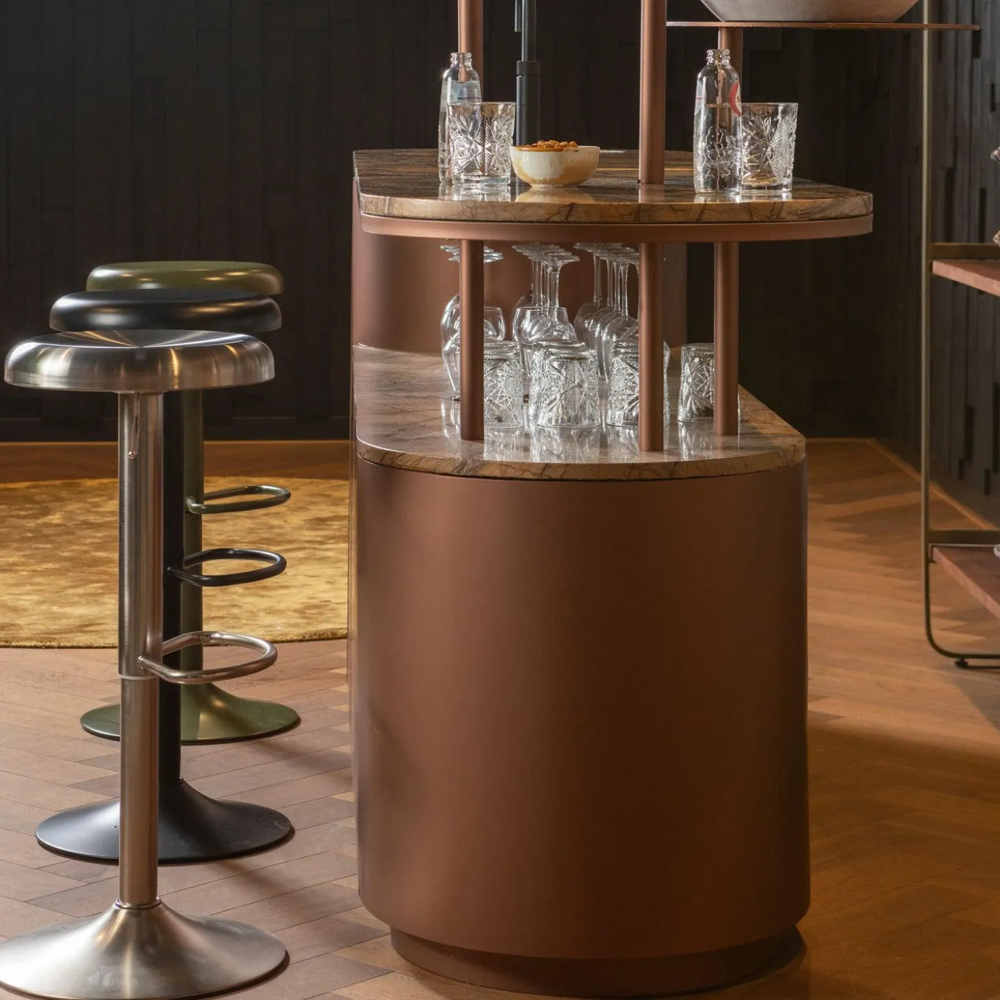 Verstelbare Barkruk Isaac - Zwart - Loft24.nl