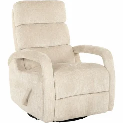 Verstelbare Draaifauteuil Denvi Chenille - Beige - Loft24.nl