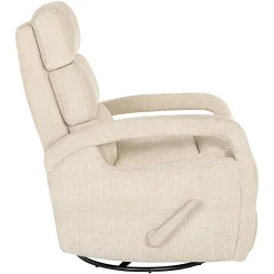 Verstelbare Draaifauteuil Denvi Chenille - Beige - Loft24.nl