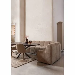 Verstelbare Eetkamerstoel Marten Geweven stof - Zand - Loft24.nl