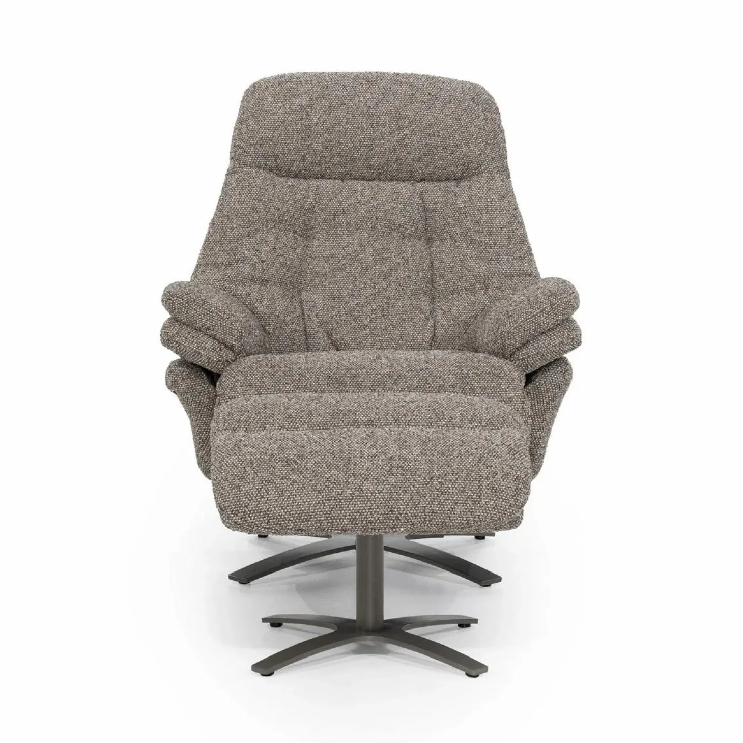 Verstelbare Fauteuil Caleb Met voetenbank - Taupe - Loft24.nl