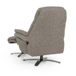 Verstelbare Fauteuil Caleb Met voetenbank - Taupe - Loft24.nl