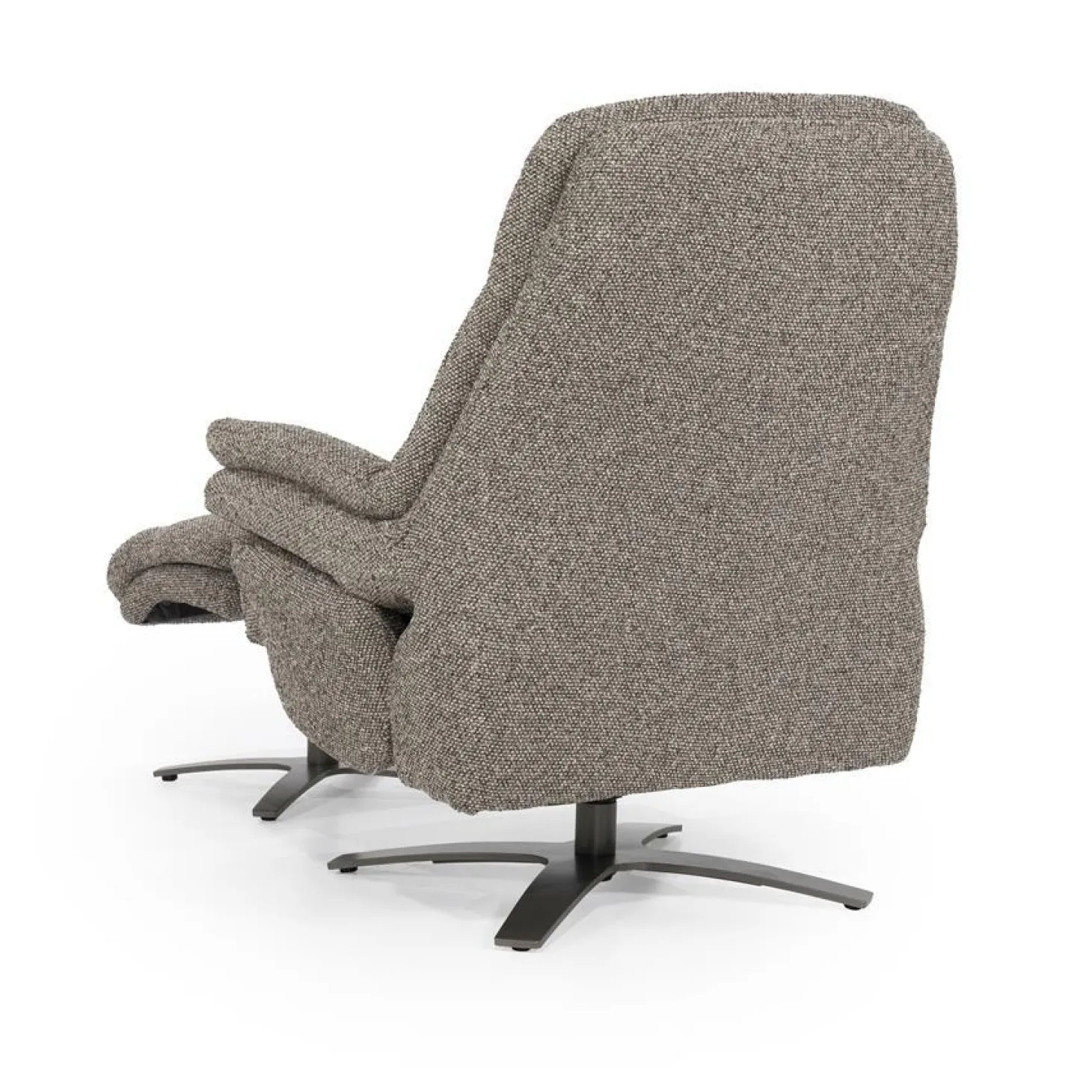 Verstelbare Fauteuil Caleb Met voetenbank - Taupe - Loft24.nl